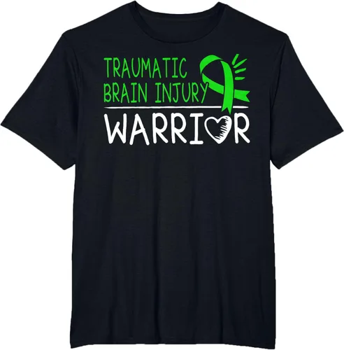 Vista 35 de Camiseta de lesión intracraneal - Camiseta de conciencia TBI, Negro, S