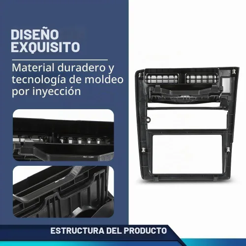 Vista 6 de PIT66 Bisel de radio para salpicadero compatible con Toyota Tacoma 1995 1996 1997, bisel de panel de tablero de instrumentos de plástico ABS negro