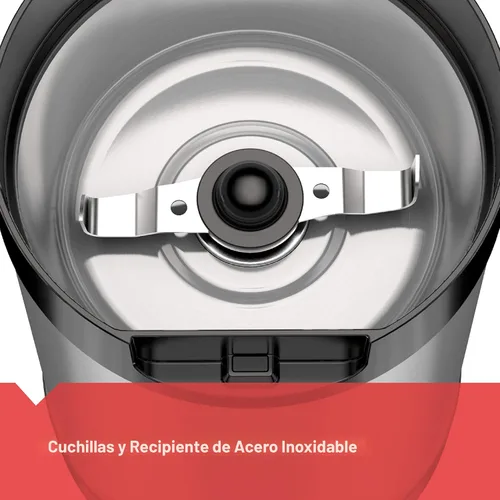 Vista 4 de BLACK+DECKER Molinillo de café One Touch, capacidad de grano de café de 2/3 tazas, molinillo de especias, control de botón de un solo toque, 150