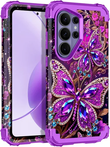 Vista 72 de Rancase para Galaxy S25, Funda de tres capas, protección resistente a los golpes, paraguas de plástico duro + funda protectora de goma de silicona