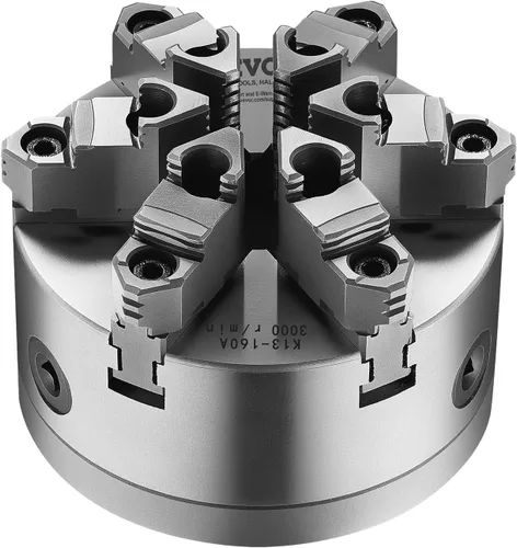 Vista 8 de VEVOR - Portabrocas para torno de 6 mandíbulas, 6 pulgadas (152 mm), portabrocas autocentrante con placa de respaldo D1-4 Cam Lock, rango
