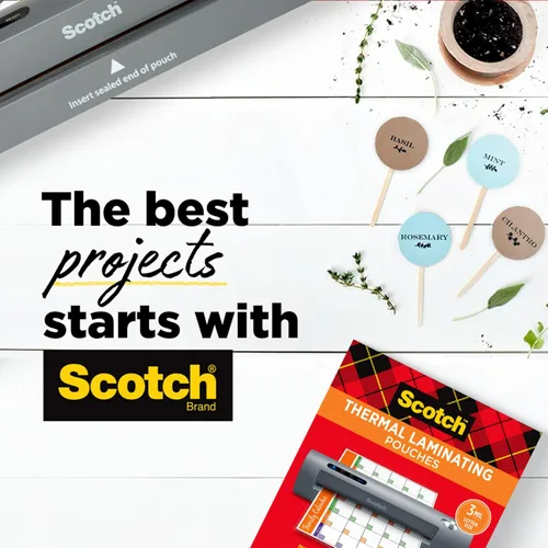 Vista 10 de Fundas térmicas de Scotch, de 5 mil, 8.9 x 11.4 pulgadas Paquete de 50