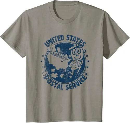 Vista 12 de USPS Camiseta Mr Zip US Postal Service, Gris Gris Oscuro