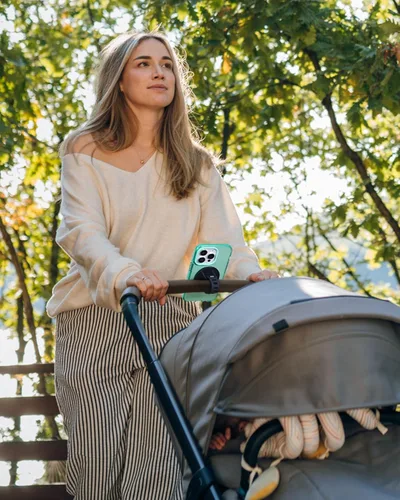 Vista 2 de Soporte magnético para teléfono para cochecito, carrito de compras y carrito de golf Soporte de teléfono para manillar para MagSafe Correa