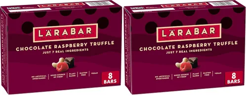 Vista 11 de Larabar Trufa de frambuesa y chocolate, barras de frutas y nueces, sin gluten y veganas, 9.6 onzas, 6 unidades Sin gluten, vegano, sin lácteos