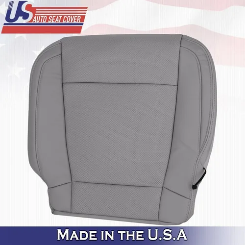 Vista 4 de U.S.AutoSeatCover 2017 para Ford F150 Lariat Driver Passenger Bottom Perf Fundas de asiento de cuero gris