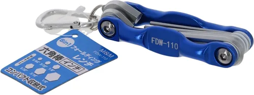 Vista 5 de Takagi FDW-120 M&M Folding Wrench, Hex Bar, mm + DR, Set of 6