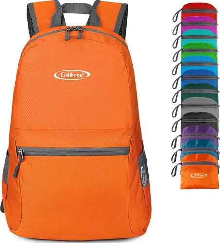 Vista 17 de G4Free Mochila plegable ligera de 20L para viajes, senderismo, mochila plegable para hombres y mujeres