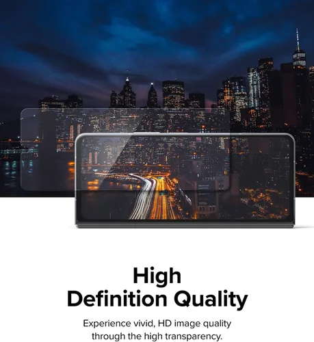 Vista 5 de Ringke Protector de pantalla de vidrio templado compatible con Samsung Galaxy Z Fold 5 para pantalla exterior, protector de pantalla de vidrio
