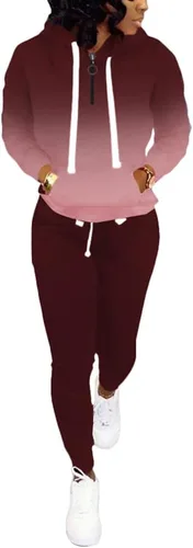 Vista 4 de Nimsruc Trajes de dos piezas para mujer, trajes de jogging casuales