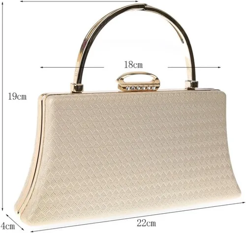 Vista 3 de YYW Bolso de mano de cuero para mujer, bolso de mano para novia, fiesta, cóctel, baile de graduación, bolsos con asa superior