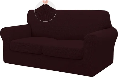 Vista 34 de ISSUNTEX 2 Piezas Fundas para Silla y Sofá de Alta Elasticidad Gruesas, Funda Suave para Sofá de 1 Cojín Separado, Tela Jacquard Funda Elástica