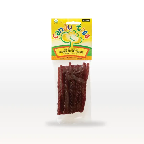 Vista 10 de Candy Tree Giros orgánicos, sin trigo ni gluten, frambuesa, paquete de 4, 2.65 oz