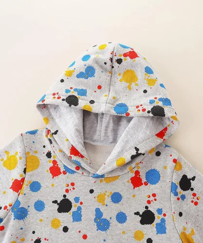 Vista 17 de Sudadera con capucha de forro polar de algodón para niños pequeños 2-7T