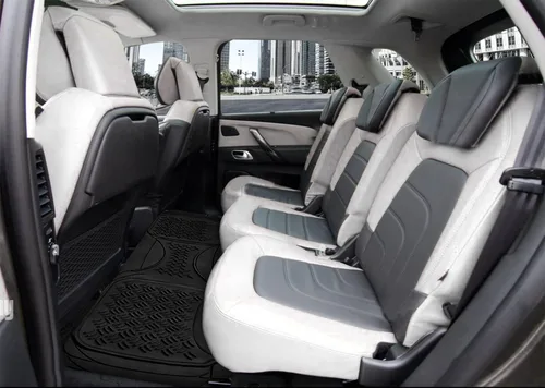 Vista 5 de Zone Tech tapete para piso de auto, universal, 1 unidad, largo, en caucho negro sólido de gran capacidad