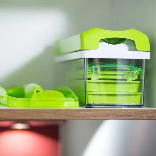 Vista 5 de Genius Nicer Dicer Plus 18 piezas Kiwi Cortador multiusos Cortador de frutas y verduras