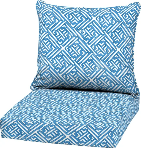 Vista 20 de Arden - Juego de cojines de asiento profundo para exteriores, 22x24, Alana Tile
