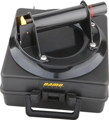 Vista 2 de DAMO Ventosa al vacío de 8 pulgadas para elevación de vidrio y granito, elevador de vidrio resistente con mango de metal, ventosas con bomba