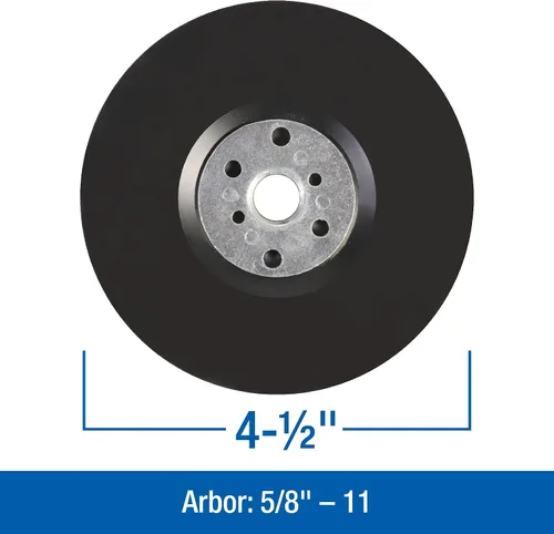 Vista 2 de Mercer Industries 325045-4-1/2" x 5/8"-11 Almohadilla de respaldo estándar para discos de fibra