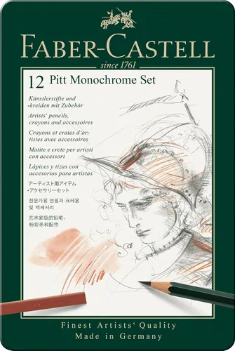Vista 2 de Faber-Castel 112975 PITT - Juego de latas monocromáticas, 12 piezas