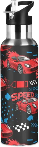 Vista 10 de Purple Dragon Botella de Agua para Niños Aislada Deportiva al Vacío de Acero Inoxidable con Tapa de Pajita y Asa 20 oz a001