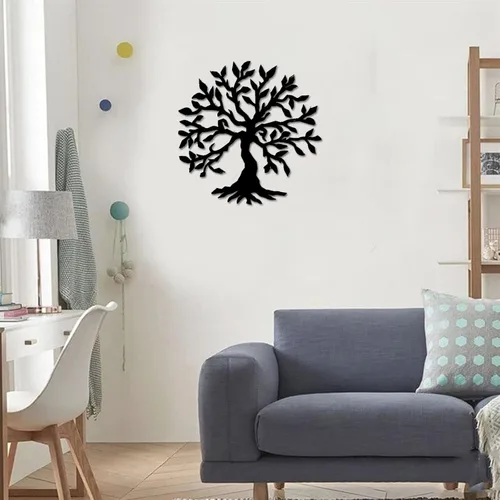Vista 6 de Solucky Decoración de pared de árbol de la vida de metal, decoración de arte en metal, arte de pared del árbol de la vida, decoración de pared