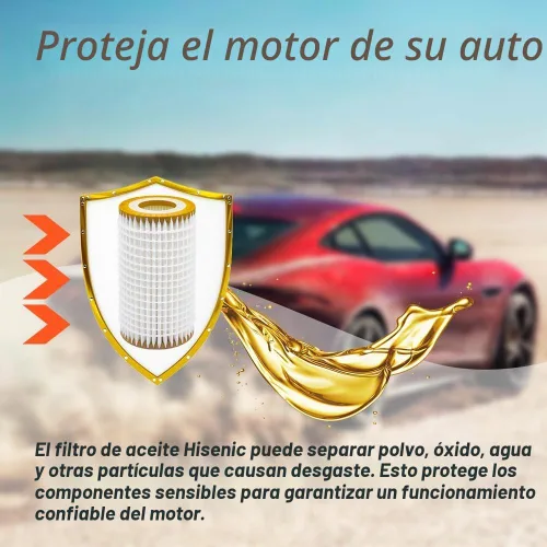Vista 9 de Filtro de Aceite Compatible con Select Mercedes-Benz C240 E320 C230 C300 C320 C350 E350 E500 GL450 SL500, Reemplazo Directo para OE 0001802609 Libre