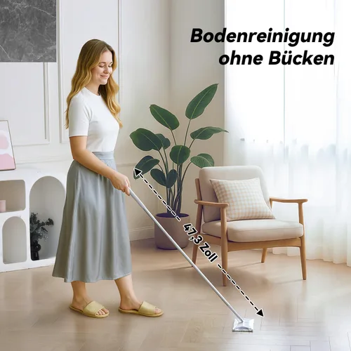 Vista 7 de Sweeper 2 en 1 - Kit de trapeado y barrido de suelos secos + húmedos, kit multisuperficie para limpieza de pisos, el kit incluye 1 sweeper, 14 paños