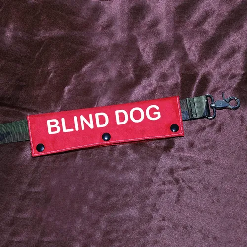 Vista 3 de Funda para perro ciego, correa para perro con discapacidad visual, etiqueta de parche de identificación de alerta, regalo de cumpleaños para mascotas