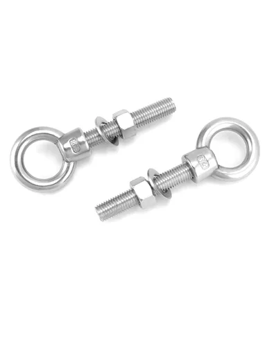 Vista 6 de QWORK Cáncamos roscados, paquete de 5, 3/4" x 4" tornillos de acero inoxidable de grado marino para hombro