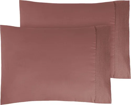 Vista 65 de Southshore Fine Linens® - Vilano® Springs - Par de fundas de almohada plisadas, color negro, estándar (Queen)