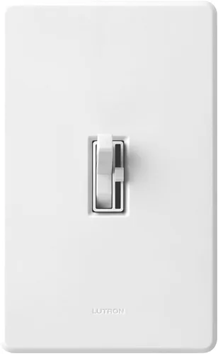 Vista 2 de Lutron Toggler - Interruptor de atenuación incandescente, preajuste de 3 vías de 600 W, AY-603P-WH, color blanco