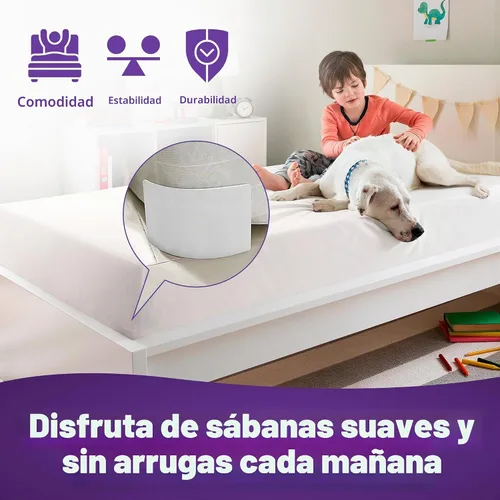 Vista 3 de GripNHold - Sujetadores de sábanas de cama – Sujetador de sábana bajera de alta resistencia con agarre antideslizante de 360 grados, sujetador