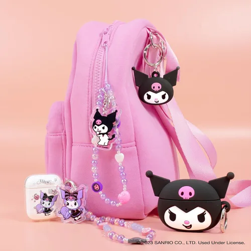 Vista 8 de iFace Kuromi - Correa de cuentas + funda de primera clase para iPhone 14 Pro (Hello Kitty and Friends - Kawaii Arcade)