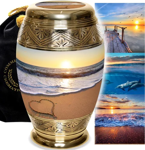 Vista 29 de Dock of The Bay - Urna de cremación para cenizas para hombres adultos – Urna personalizada para cenizas para mujeres, urnas decorativas – Hermosas