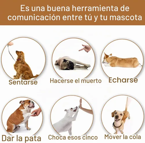 Vista 6 de Chadou Clicker de entrenamiento para mascotas como perro, gato, caballo, pájaro, delfín, cachorro con correa para la muñeca, paquete de 2