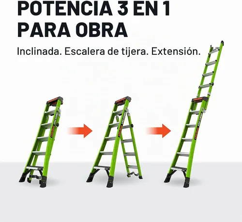 Vista 3 de Little Giant King Kombo XT, escalera extensible multiposición, 13936-071
