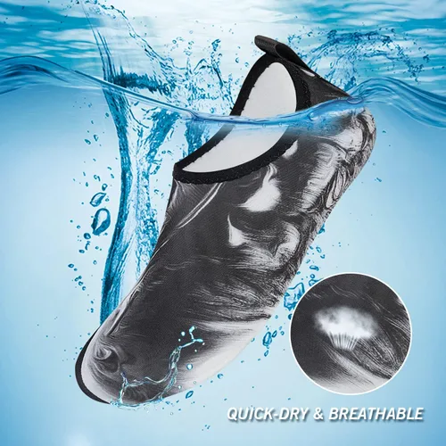 Vista 3 de IceUnicorn Zapatos de agua para hombres y mujeres, playa, natación, aqua, calcetines descalzos, piscina, secado rápido, yoga