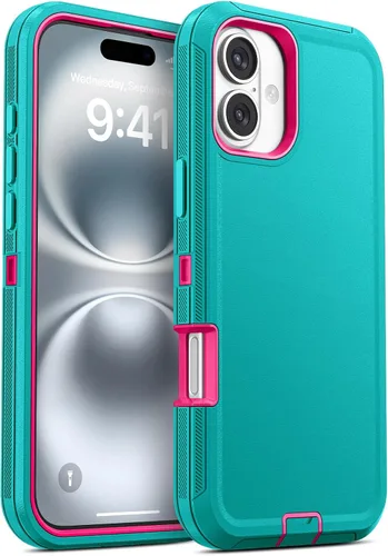 Vista 78 de Jelanry - Funda para iPhone 15 5G, protección resistente, resistente, color negro Dropproof & Dual-Layer Protective Back Cover with Port Anti