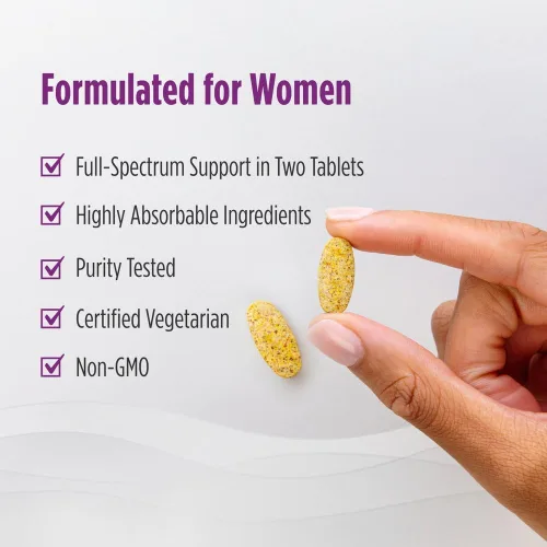 Vista 4 de Nordic Naturals Multivitamínico extra fuerte para mujer, apoyo para la piel, el cabello, la energía y los huesos, suplemento de inmunidad, 20