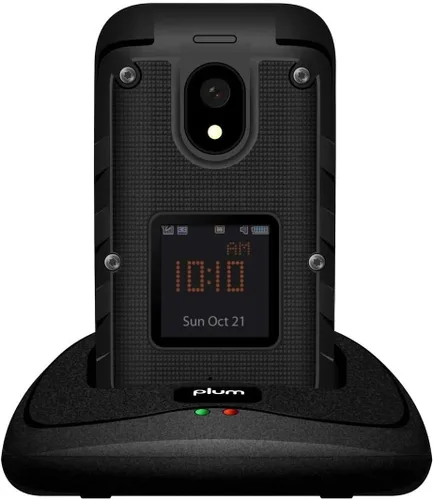 Vista 4 de Plum RAM Plus 4G Volte Rugged Flip Phone, IP68 a prueba de golpes T-Mobile - Negro
