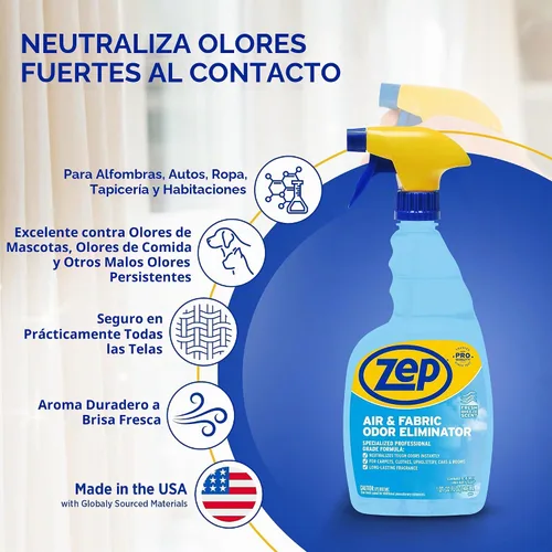 Vista 3 de Zep ZUAIR32 Eliminador de olores de aire y tela, 32 onzas