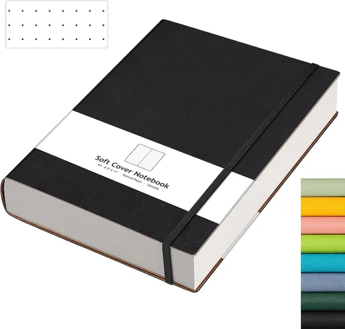 Vista 29 de AHGXG Cuaderno de papel cuadriculado - Cuaderno de papel de cuadrícula tamaño A4 grande 8.5''×11'', 320 páginas de diario grueso, papel cuadriculado