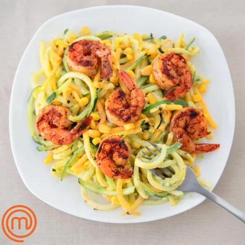 Vista 4 de MasterChef Espiralizador eléctrico 3 en 1 para hacer pasta de fideos vegetales, hecho en casa, bajo en carbohidratos, keto, vegano, sin gluten
