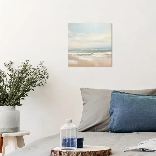 Vista 4 de Wynwood Studio Arte en lienzo envuelto contemporáneo de naturaleza y paisaje, en las orillas, arte de pared para sala de estar, dormitorio y baño