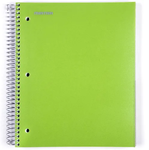 Vista 15 de Mintra Office Cuadernos de Espiral Duraderos, 5 Materias (Hielo Ártico, Rayado Universitario 1pk)