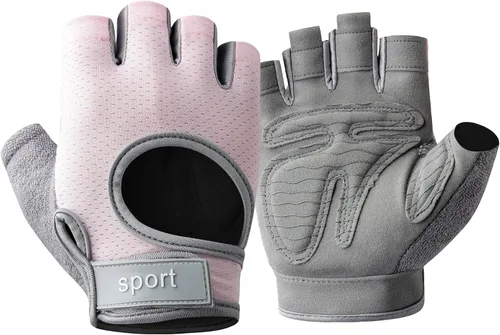 Vista 8 de Guantes de levantamiento de pesas para mujeres y hombres, protegen las manos y reducen la presión de la muñeca para gimnasio, entrenamiento