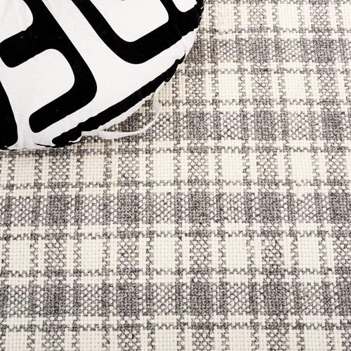 Vista 7 de SAFAVIEH Natura Collection - Alfombra de pasillo, 2 pies 3 pulgadas x 7 pies, gris y marfil, hecha a mano, lana con flecos, ideal para zonas de alto