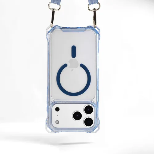 Vista 21 de Funda magnética para iPhone 13 Pro Max, con marco suave magnético transparente, parte trasera de PC, cubierta protectora contra golpes con cordón