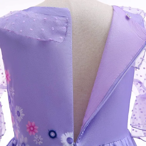 Vista 4 de Rabtero Vestido Mirabel para niña con bolsa, vestido Isabela de Encanto de princesa elegante para niñas